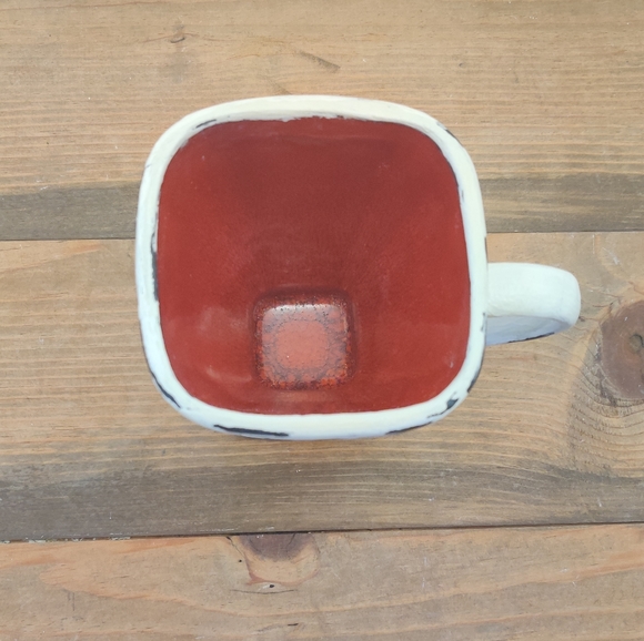 Upcycled Hand Painted Ceramic Pedestal Style Mug Vase - Picture 7 of 8